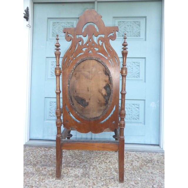 Mid 18th Century Gothic or Westlake High Back Throne Armchair (Frame Only Without Upholstery) For Sale In Panama City, FL - Image 6 of 8