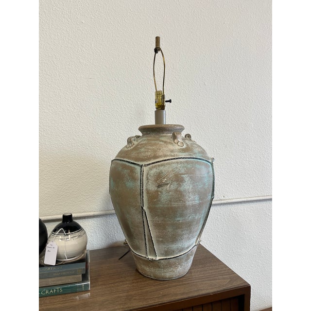 Large scale ceramic lamp by Casual Lamps of California. A substantial piece sure to make a statement, wherever you place...
