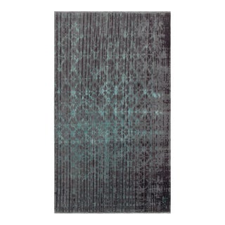 Rug & Kilim’s Contemporary Style Rug in Blue and Gray Abstract Pattern For Sale