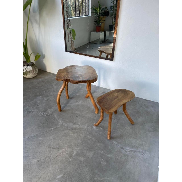 Elm Side Tables, 1960s, Set of 2 For Sale - Image 12 of 18