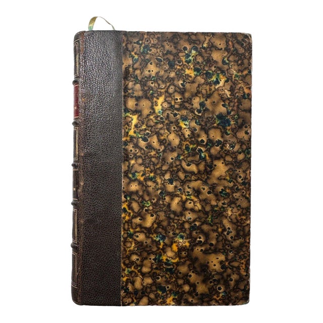 French Montyon - The Life of a Good Man, Marbled, Binding, Gilt Fleur-De-Lis Spine, Published 1867 For Sale