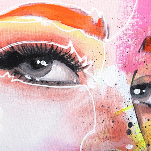 2010s "White Line" Original Artwork by Sally K For Sale - Image 5 of 9