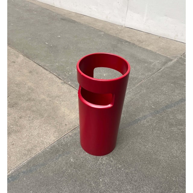 Plastic Mid-Century Modern Space Age German Red Umbrella Stand, 1960s For Sale - Image 7 of 18