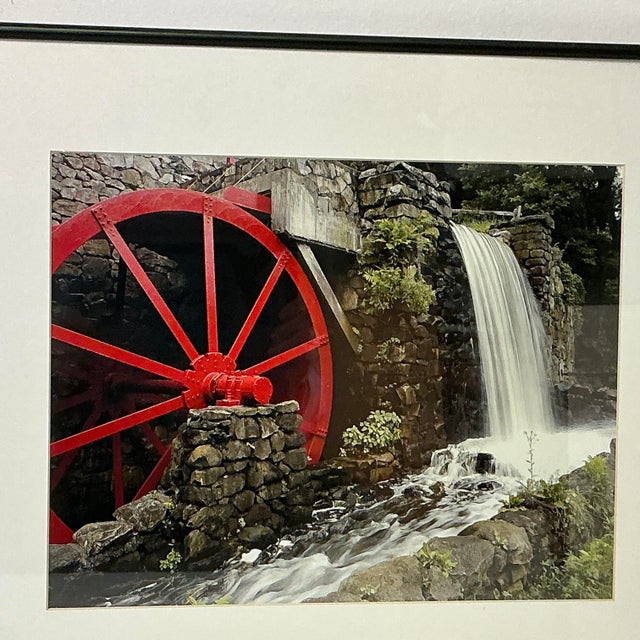 Metal 1990s Vintage Americana Colonial Time-Lapsed Photography, the Longfellow Grist Mill by Steve Wegernast For Sale - Image 7 of 14