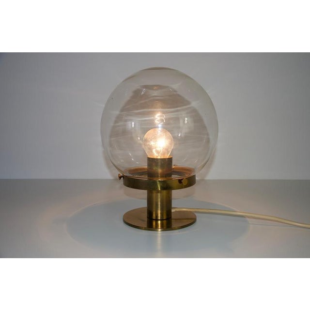 Mid-Century Modern Brass and Glass Table Lamp, 1960s For Sale - Image 9 of 14