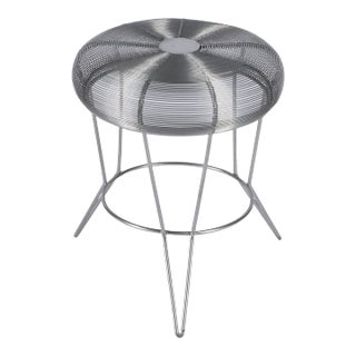 Allen Decorative Wire Accent Table, Silver For Sale