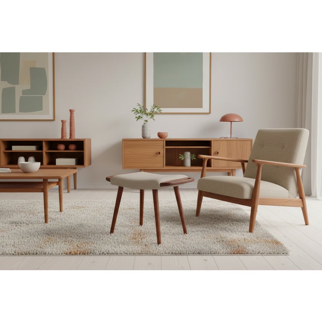 Danish Teak Stool with Shaped Handles, 1960s For Sale - Image 6 of 10