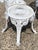 Late 20th Century Cast Aluminum Antique Victorian Style Outdoor Garden Bistro Side Chairs - Pair For Sale - Image 5 of 11