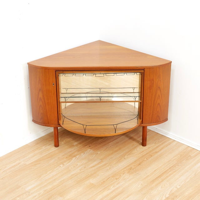 1960s Mid Century Teak Revolving Corner Bar by Siesta For Sale - Image 11 of 12