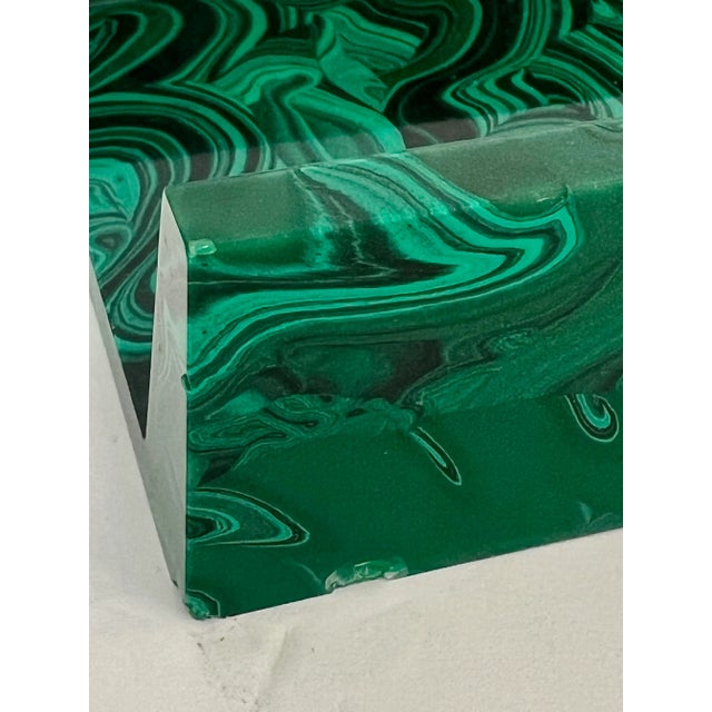 Faux Malachite Towel Holder For Sale - Image 9 of 9