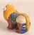 1950 South African Handmade Colorful Raku Ceramic Lion Animal Sculpture Folk Art For Sale - Image 10 of 18