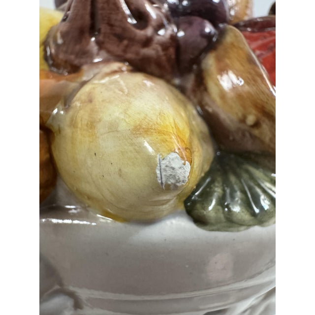 Mid-20th Century Italian Majolica Ceramic Fruit Topiary Centerpiece, 1970s For Sale - Image 11 of 12