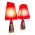 Mid 20th Century Mid Century Gold Tone Sea Horse With Red Shades - Pair For Sale