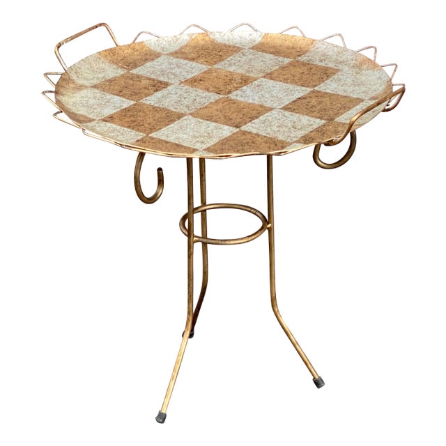 Late 20th Century Hollywood Regency Style Wrought Iron Tray Table For Sale - Image 13 of 13