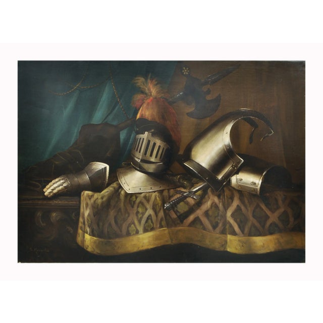 Still life with armature - Salvatore Marinelli Italia 2008 - Oil on canvas cm. 70x100 In this precious oil painting...