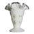 Vintage Fenton Milk Glass Silver Crest Vintage Trumpet Vase For Sale