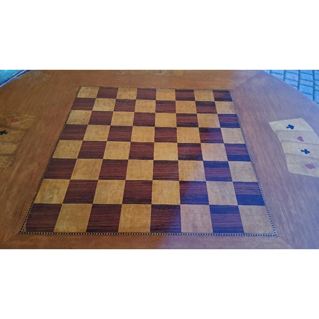 1970s Vintage Game Table in Walnut, 1970s For Sale - Image 5 of 7