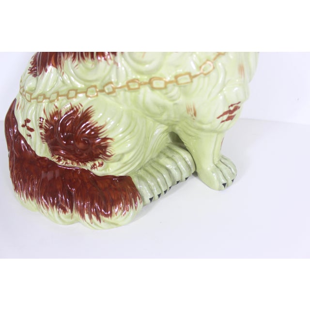 Very Large Vintage Staffordshire Spaniel Dog Hand Painted Collectible For Sale - Image 10 of 11