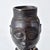 This lovely Kuba cup is on a custom base and bears a strand of glass trade beads around it's neck. The Kuba people of the...