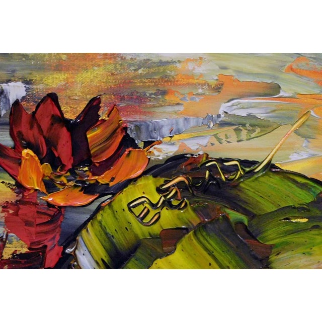 Gray Maya Eventov Untitled Oil Canvas W/Custom Frame Me082211-04 For Sale - Image 8 of 8