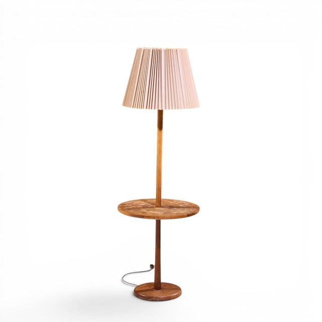 Marshall Studios Mid 20th Century Jane & Gordon Martz for Marshall Studios Teak Tile Table Floor Lamp For Sale - Image 4 of 5