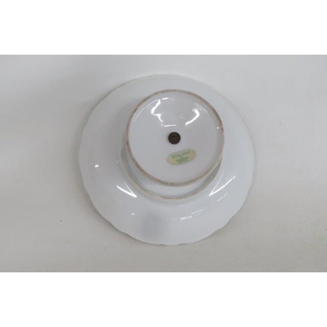 White May Wine by Barrington Porcelain Pedestal Plate Compote Candy Dish Stand 5106b For Sale - Image 8 of 17