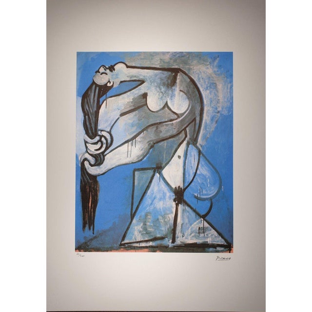 After Pablo Picasso, Cubist Female Portrait, Lithograph, 1970s For Sale - Image 7 of 7