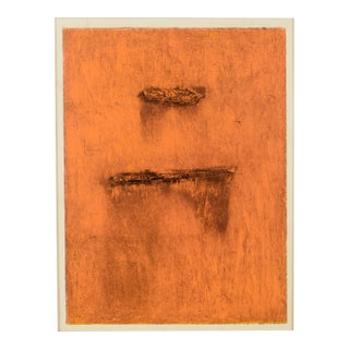 Orange Deadpan - Monoprint Ev by Heather Speck For Sale