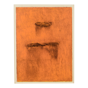 Orange Deadpan - Monoprint Ev by Heather Speck
