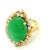 1970s Italian 18k Gold Gia Jadeite & Diamond Ring For Sale - Image 4 of 15