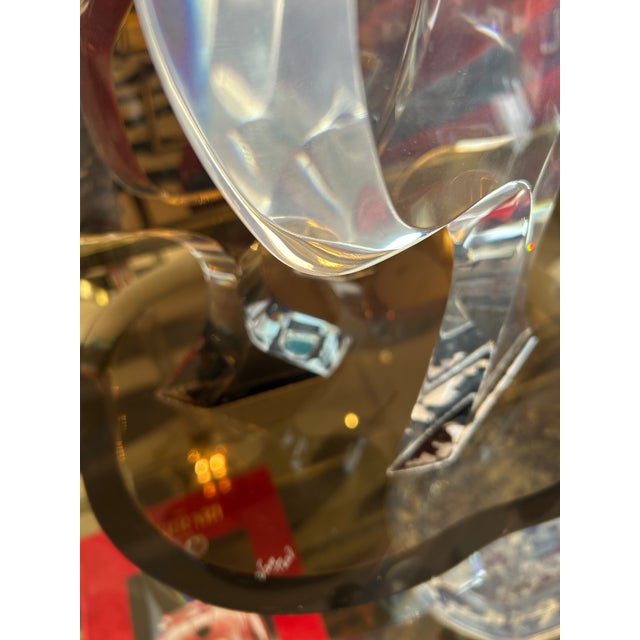 Plastic Lucite Abstract Sculpture Signed Van Teal For Sale - Image 7 of 10