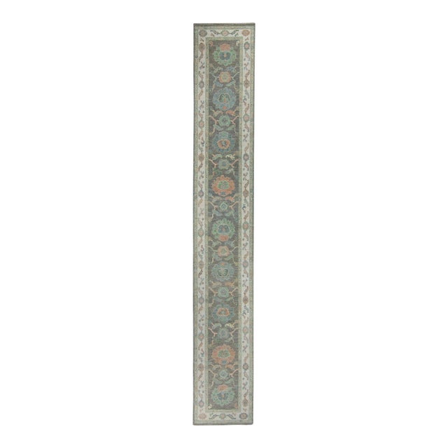 Turkish Oushak Runner Rug 2'11" x 19' #17555 For Sale