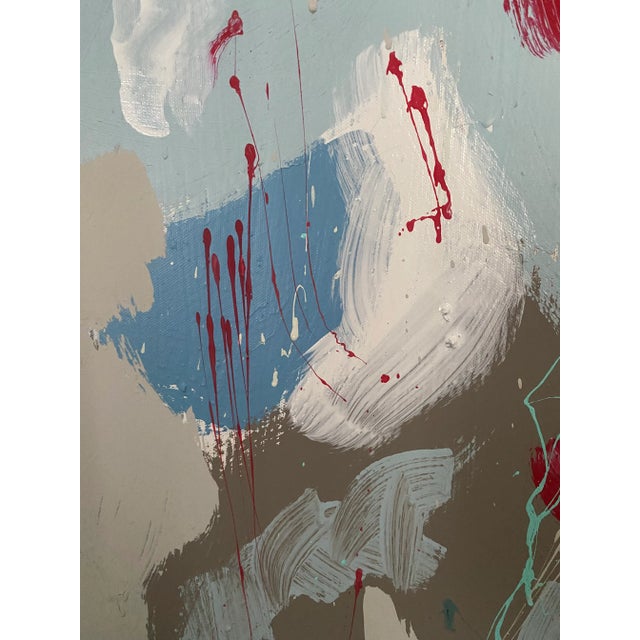 Abstract 1990s Unframed Original Abstract Painting For Sale - Image 3 of 9