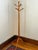 Late 20th Century Vintage Oak Tripod Coat Rack With Turned Pole and Ball Pegs For Sale - Image 5 of 8