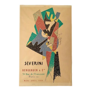 1956 Berggruen & Cie Severini Gallery Poster For Sale
