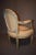 French 18th Century Louis XVI Gesso and Painted Armchair For Sale - Image 3 of 4