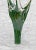 Mid-Century Modern Vintage Large Italian Green Art Glass Etched Grapevine Stretch Vase For Sale - Image 3 of 10
