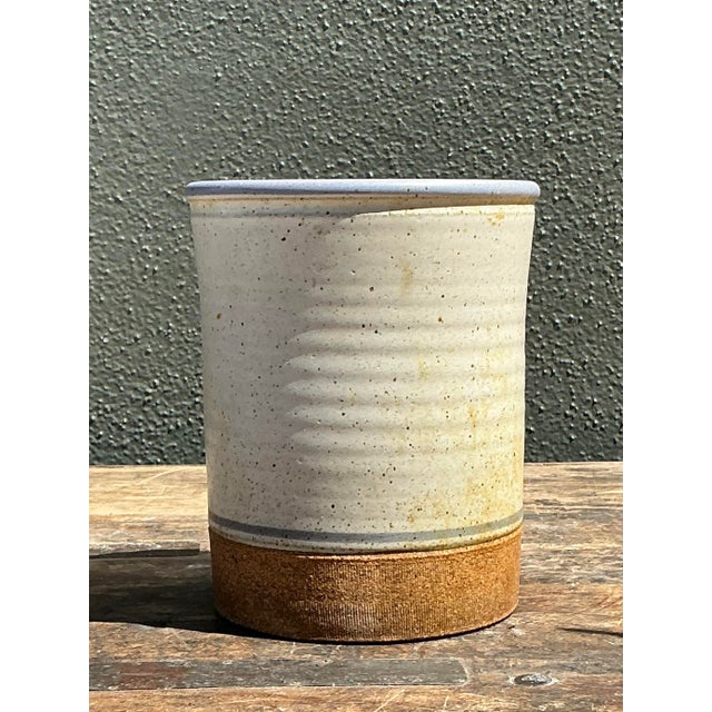 Vintage Original Studio Pottery Vase For Sale In West Palm - Image 6 of 12