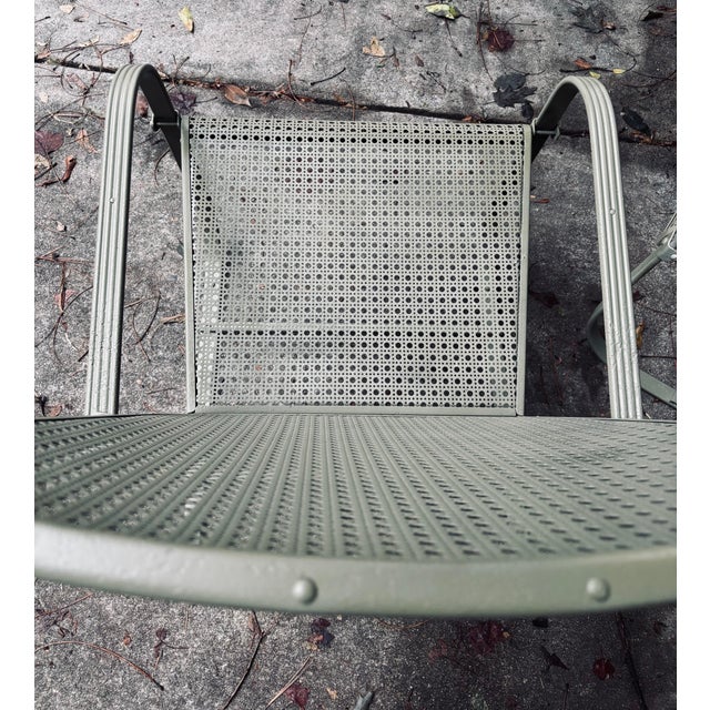 Metal Mid 20th Century Modern Iron Porch Rockers - A Pair For Sale - Image 7 of 9