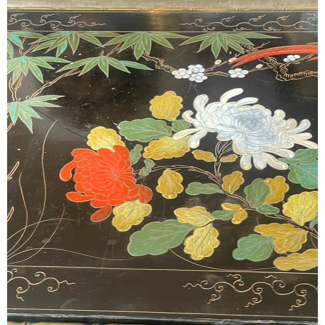 French Maison Baguès Coffee Table With Lacquer Top & Bronze For Sale - Image 14 of 16