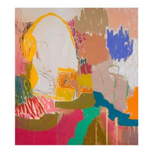 Contemporary Abstract Oil on Canvas Painting "Meddle" by Karl Bielik