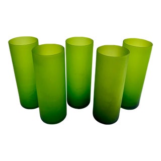 Vintage Carlo Moretti Satinato Highball Glasses - Set of 5 For Sale