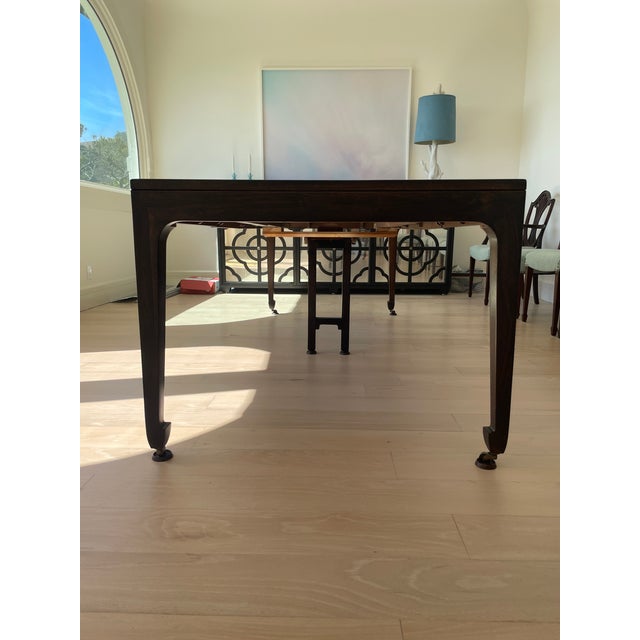 1960s Attributed to Michael Taylor for Baker Pagoda-Style Extension Dining Table For Sale In San Francisco - Image 6 of 7