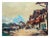 Substantial small painting of a Swiss Mountain village by Otto Hamel (German, 1866-1950). A German Expressionist he...