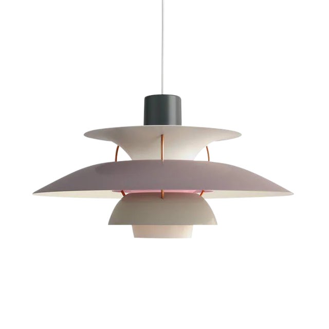 Poul Henningsen Ph 5 Pendant for Louis Poulsen in Gray For Sale