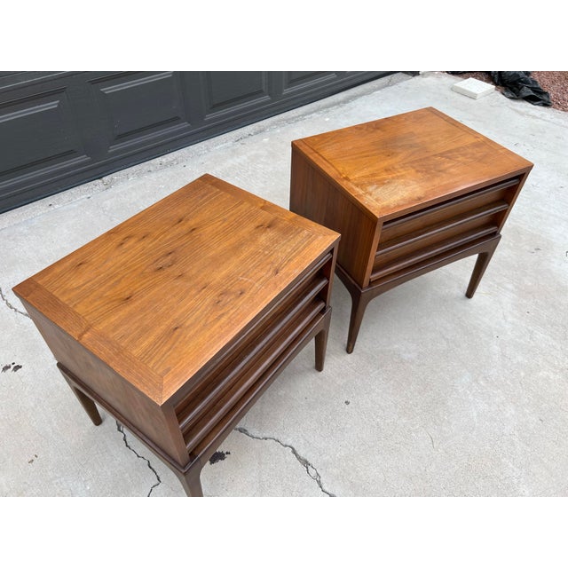 1970s Lane Rhythm Mid Century 2 Drawer Nightstands Set of 2 Chairish