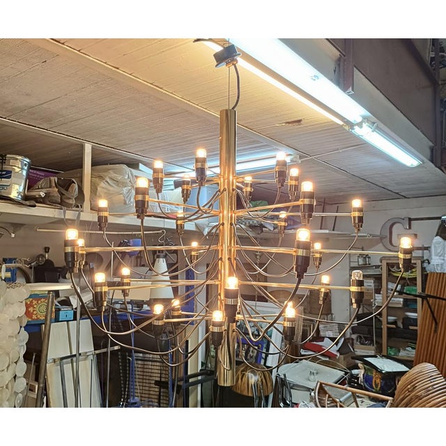 Model 2097/30 Chandelier by Gino Sarfatti for Arteluce, Italy, 1960s For Sale - Image 9 of 12