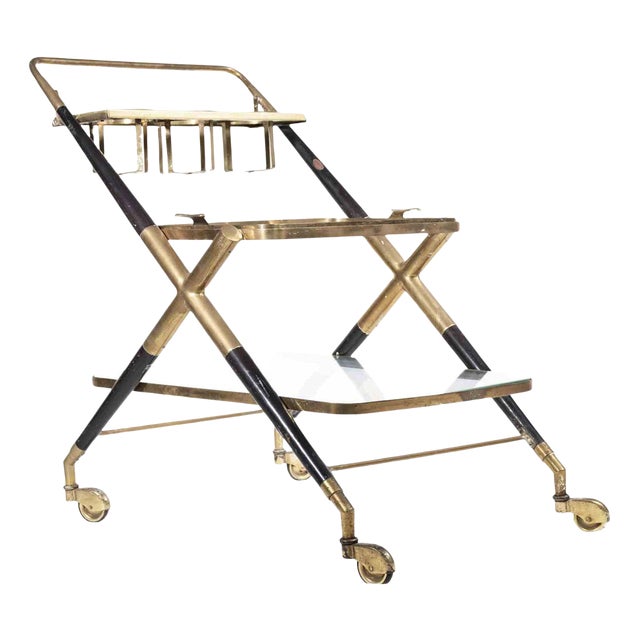 Bar Cart Attributed to Cesare Lacca, Italy, 1970s For Sale