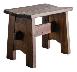 Early Swedish Mid-Century Wooden Berga Pine Stool by David Rosén for Nordiska Kompaniet, 1930s