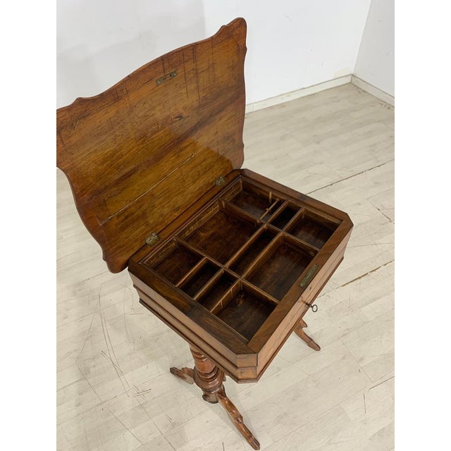 Biedermeier Sewing Table, 1880s For Sale - Image 3 of 9